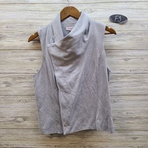 Pixley Stitch Fix Malynn Faux Suede Gray Moto Vest